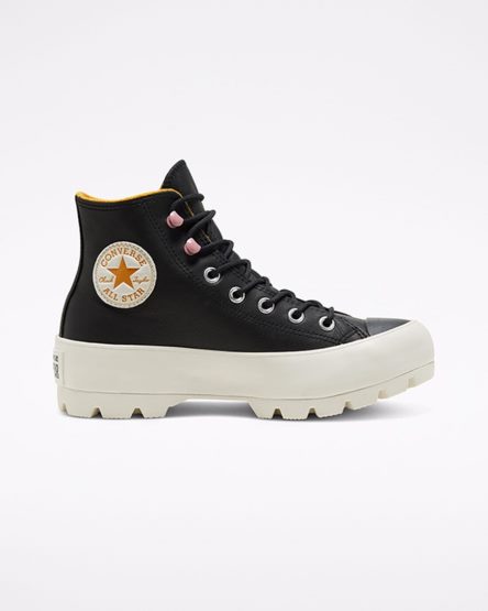 Women's Converse Chuck Taylor All Star Lugged Winter High Top Shoes Black / Yellow | AU 3EC80S